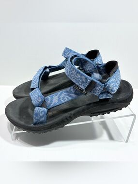Teva Original Universal Blue Pattern Sport Hiking Sandals Size 8